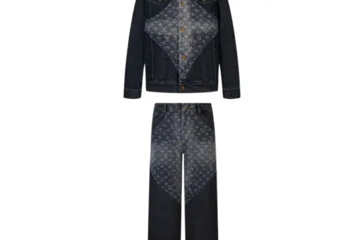 LV x Nigo Monogram Crazy Denim Workwear Tracksuit Black