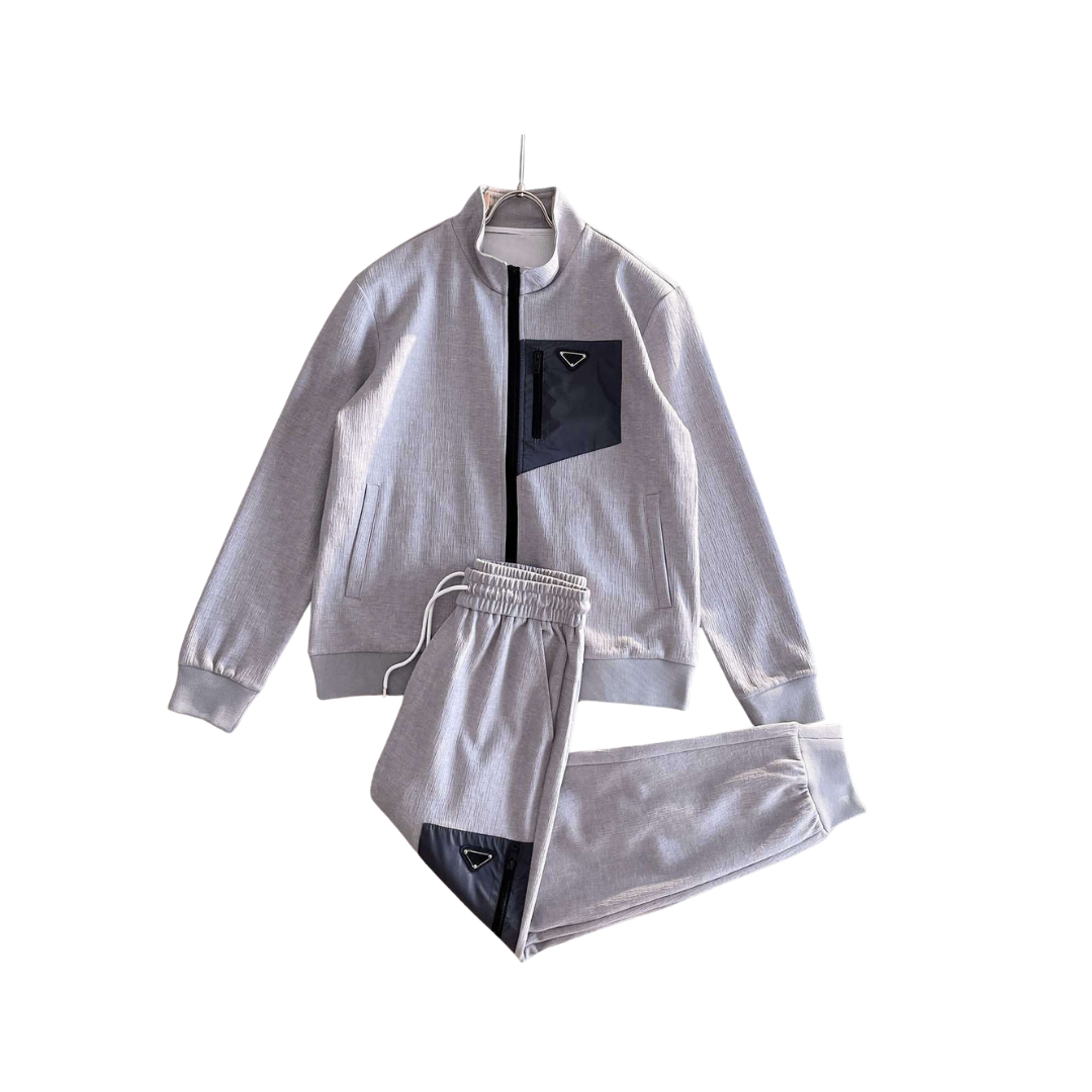 Prada Grey Zip-Up Tracksuit 2026 | Drip Kickz Prada Grey Zip-Up Tracksuit