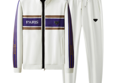 Prada Athletic Zip-Up White Tracksuit