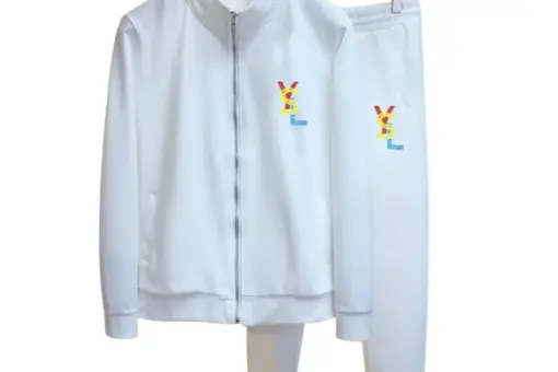 YSL White Full-Zip Tracksuit