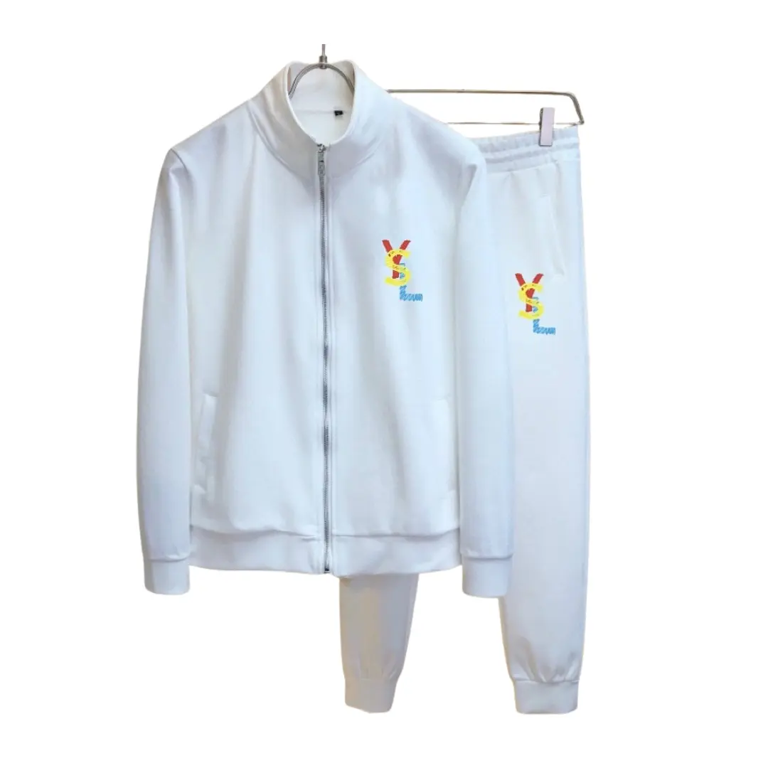 YSL White Full-Zip Tracksuit 2026 | Drip Kickz YSL White Full-Zip Tracksuit