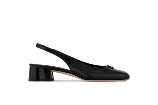 LV Swing Slingback Low Pump Black