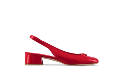 LV Swing Slingback Low Pump Glossy Rough
