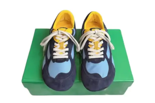 Bottega Veneta Orbit Flash Sneakers Abyss/Ice/Egg Yolk Colorway