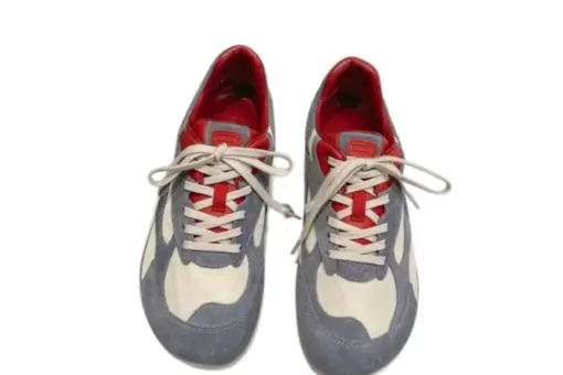 Bottega Veneta Orbit Flash Sneakers Cream/Gray/Red Colorway