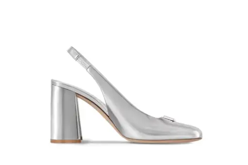 LV Swing Slingback Pump Silver