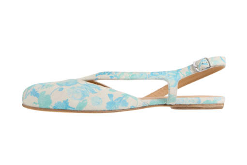 Maison Margiela Tabi Slingback Ballerina White And Light Blue - 36