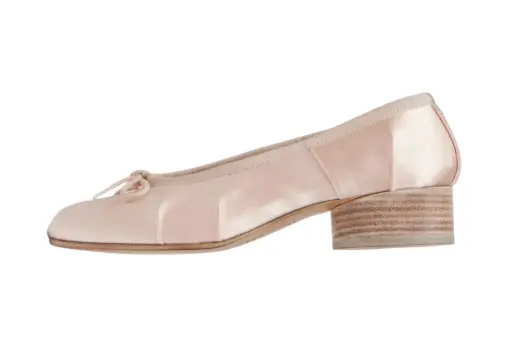 Maison Margiela Tabi Satin Block Heel Ballerina Alba - 35