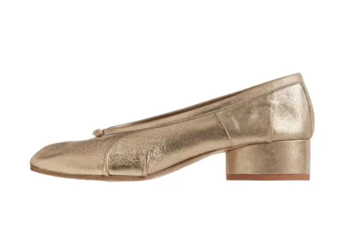 Maison Margiela Tabi New Block Heel Ballerina Gold - 36