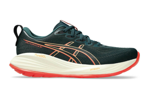 ASICS Gel-Cumulus 27 Saxon Green Coral Reef