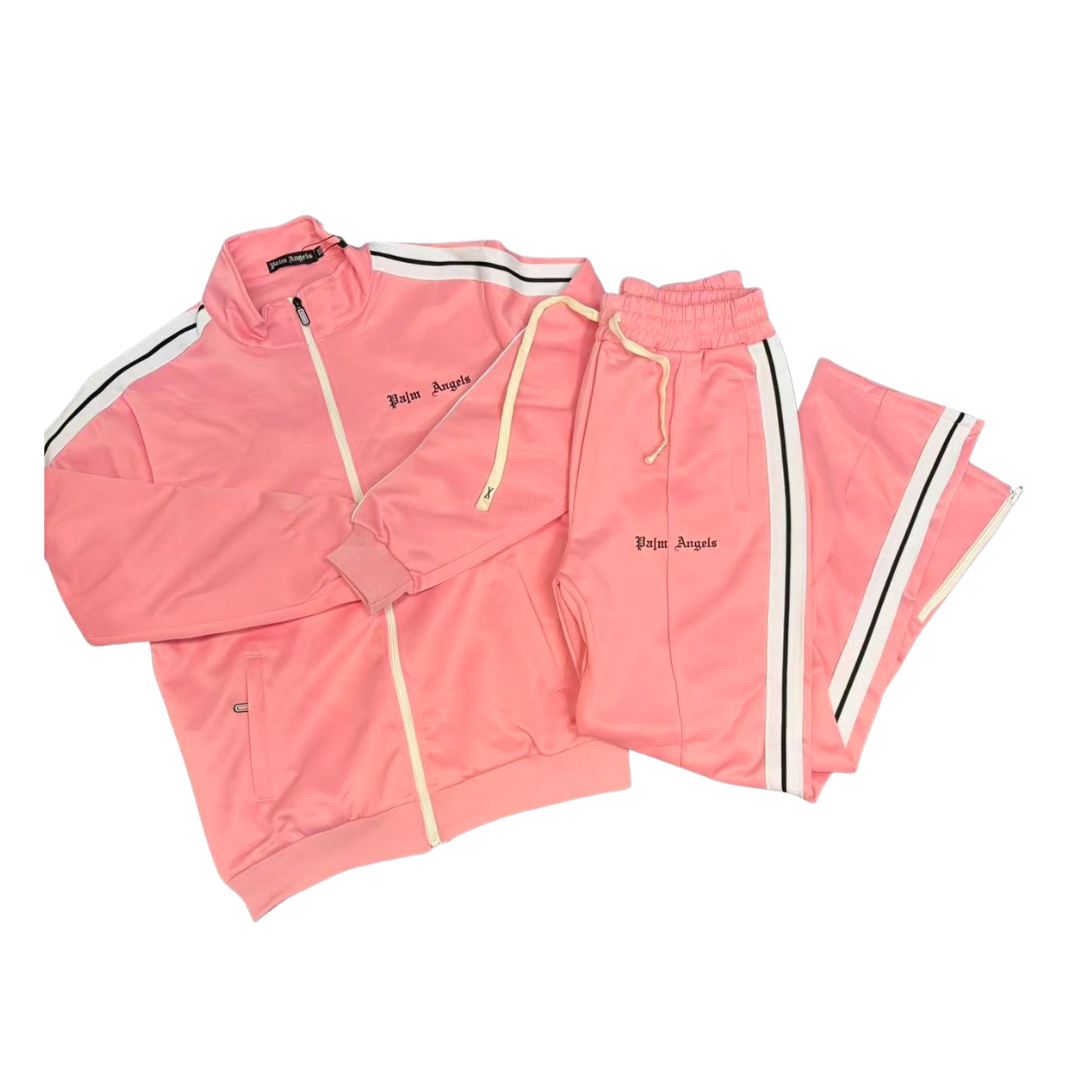 Palm Angels Zipped Tracksuit Rose Pink 2026 | Drip Kickz Palm Angels Zipped Tracksuit Rose Pink