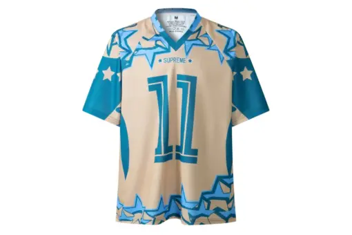 Travis Scott Jersey T Shirt White And Sky Blue