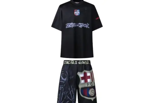 Travis Scott x FC Barcelona Cactus Jack Jersey Set Black