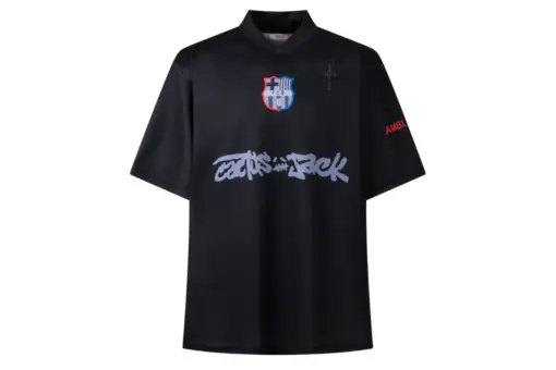 Travis Scott x FC Barcelona Cactus Jack Jersey T Shirt Black