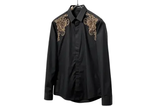 Versace Black Full Sleeve Shirt With Design