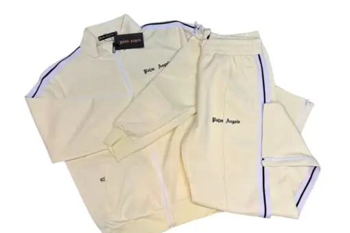 Palm Angels Zipped Tracksuit Cream