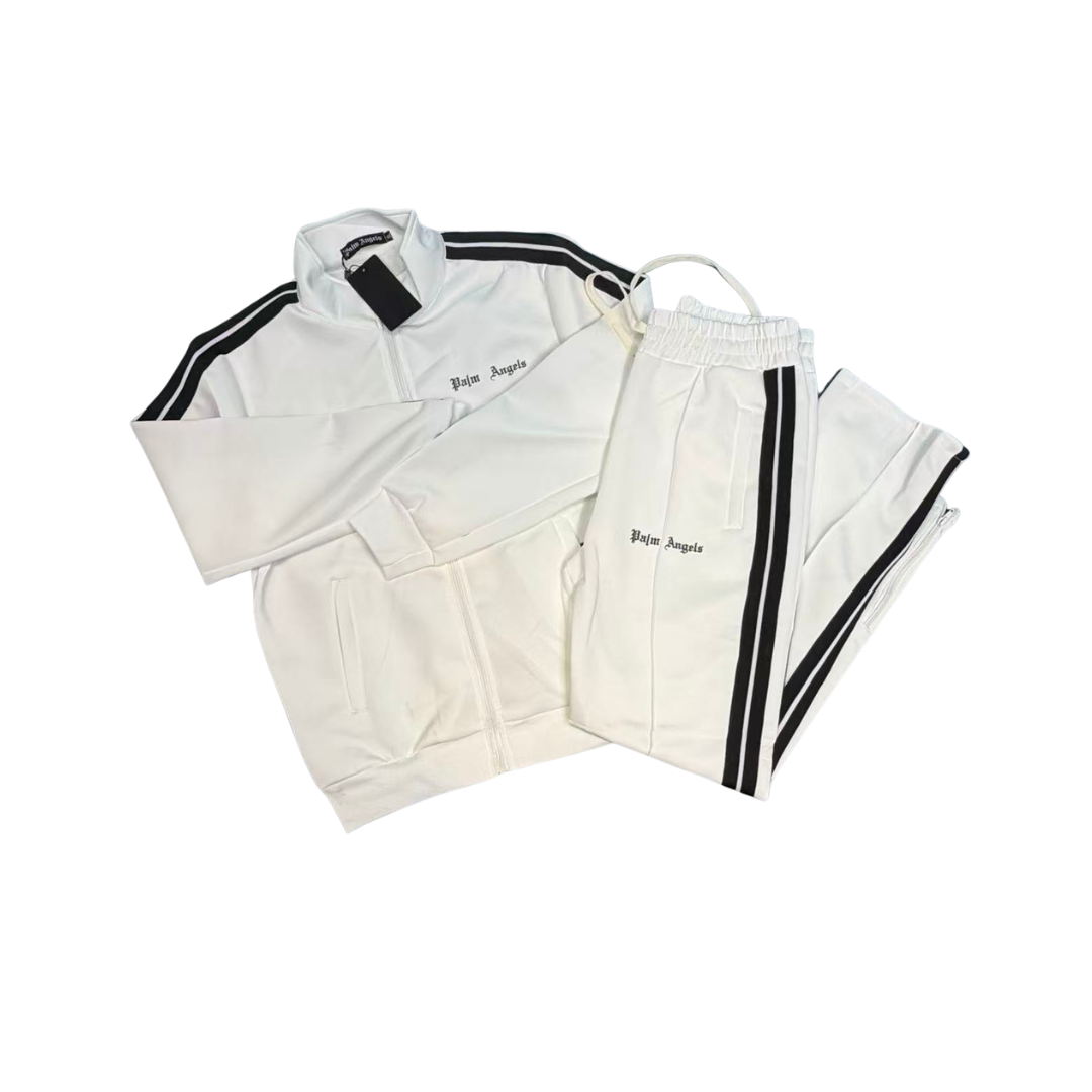 Palm Angels Zipped Tracksuit White 2026 | Drip Kickz Palm Angels Zipped Tracksuit White