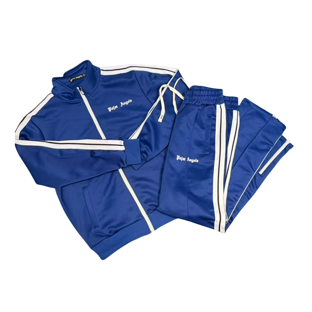 Palm Angels Zipped Tracksuit Blue 2026 | Drip Kickz Palm Angels Zipped Tracksuit Blue