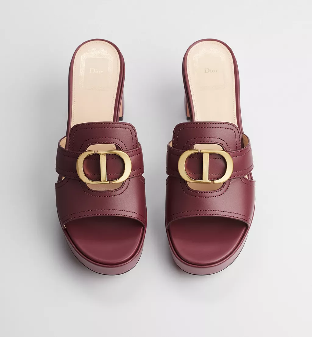 30 Montaigne Platform Slide Hermitage Red Calfskin 2026 | Drip Kickz 30 Montaigne Platform Slide Hermitage Red Calfskin - Image 2