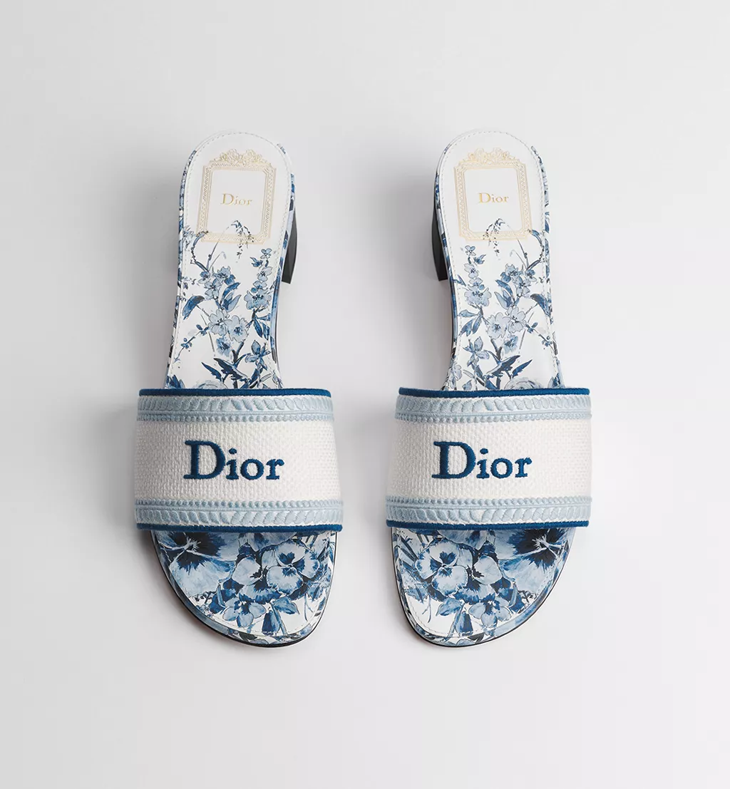 Dway Heeled Slide White & Blue 2026 | Drip Kickz Dway Heeled Slide White & Blue - Image 2