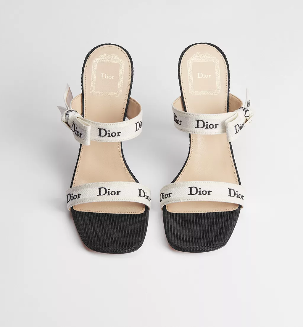 Heeled Sandal Straps Black Embroidered Cotton 2026 | Drip Kickz Heeled Sandal Straps Black Embroidered Cotton - Image 2