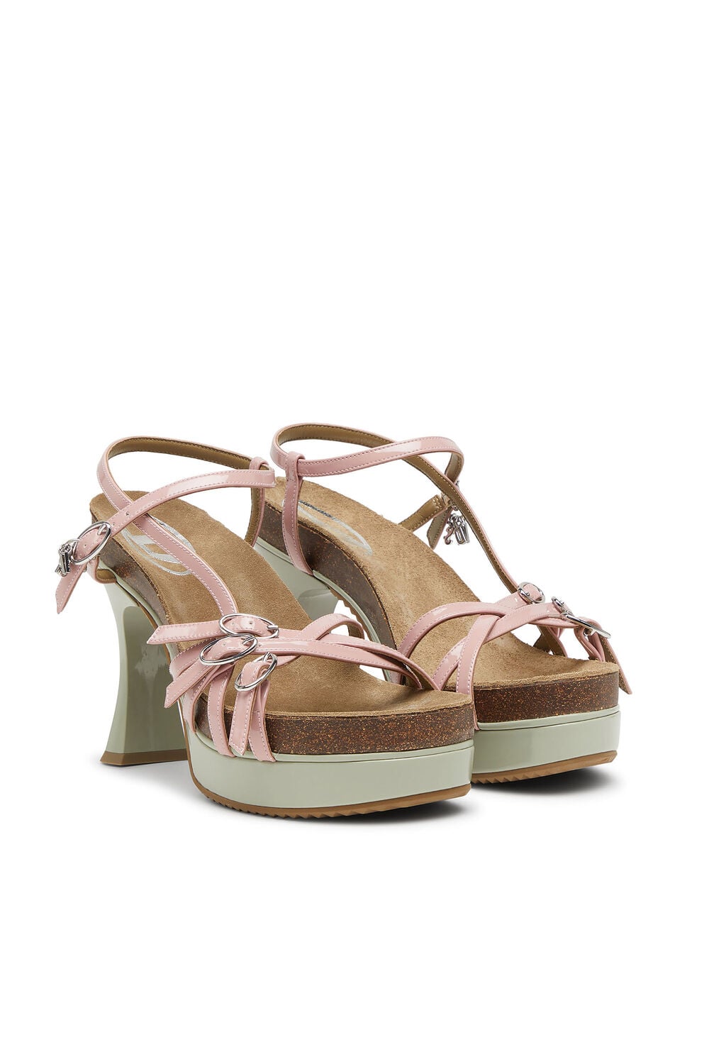 DIESEL Woodstock Strappy Platform Sandals Glossy Pu 2026 | Drip Kickz DIESEL Woodstock Strappy Platform Sandals Glossy Pu - Image 2
