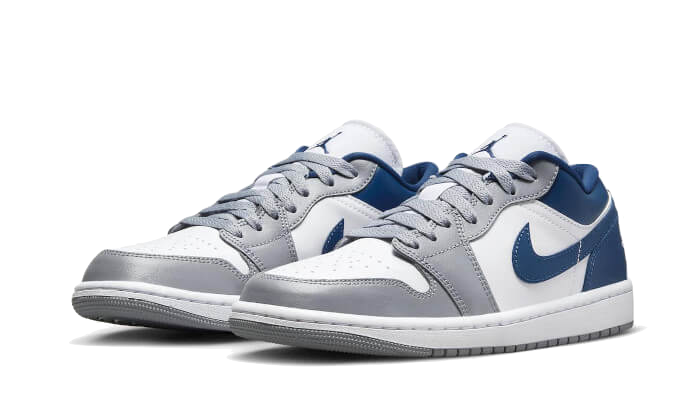Air Jordan 1 Low White Grey Blue 2026 | Drip Kickz Air Jordan 1 Low White Grey Blue - Image 2
