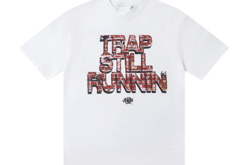 Syna World T Shirt Trap Still Runnin Stylized Graphic White