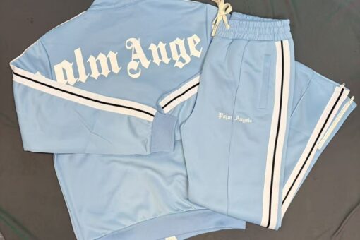 Alternative view of Palm Angels Zipped Tracksuit Light Sky Blue