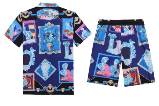 Alternative view of Versace Gallery Blue Silk Shirt And Shorts Sets
