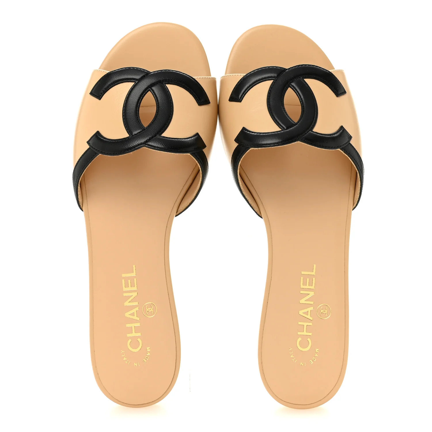 Lambskin C Cutout Sandal Mules Beige 2026 | Drip Kickz Lambskin C Cutout Sandal Mules Beige