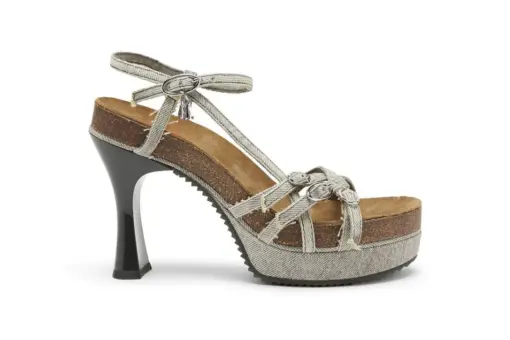 DIESEL Woodstock Strappy Platform Sandals Denim