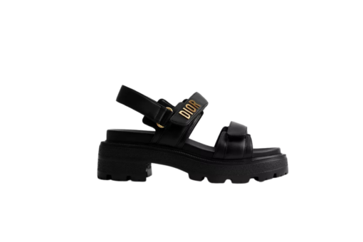 Platform Sandal Black Lambskin