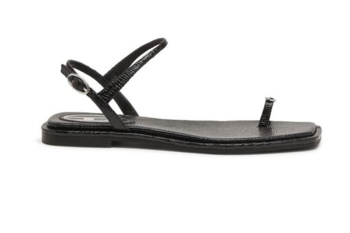 DIESEL Sandals Leather Metallic Logo