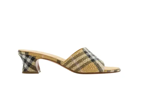 Burberry Rhinestone Check Sloane Mules