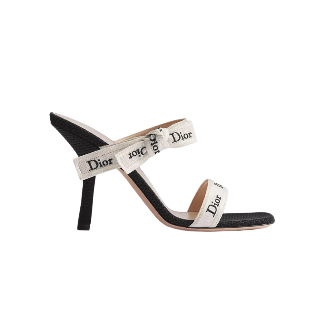 Heeled Sandal Straps Black Embroidered Cotton 2026 | Drip Kickz Heeled Sandal Straps Black Embroidered Cotton