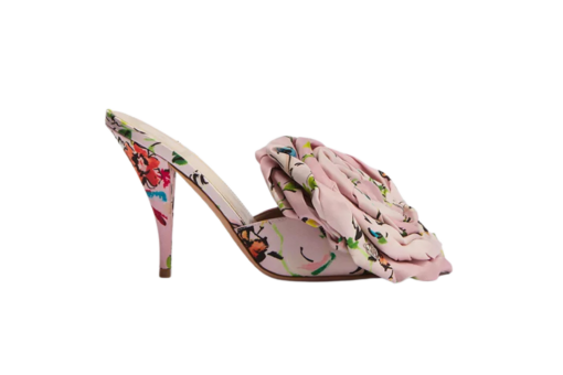Aurore Heeled Sandal Rose Tendre Technical Twill