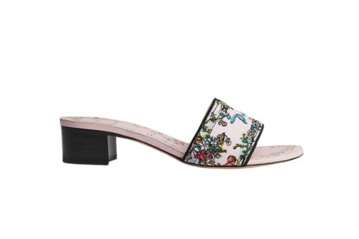 Dway Heeled Slide Rose Tendre Cotton