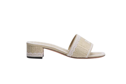 Dentelle Heeled Slide Trench Oblique