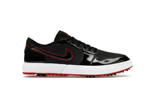 Air Jordan 1 Low Golf Spiked Bred Black Patent