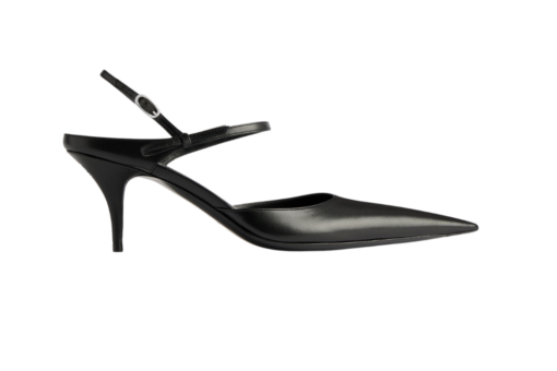 Balenciaga Avenue Bow Slingback Black Silver