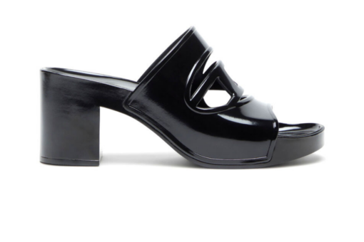 DIESEL Sa-Bonnie-Heeled Rubber Slides Cut-Out Logo