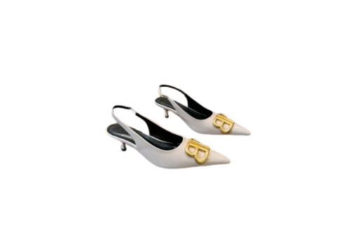 Balenciaga BB Slingback Pumps White - 38