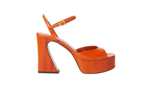 Fendi Arco Orange Hagfish High-Heeled Sandals
