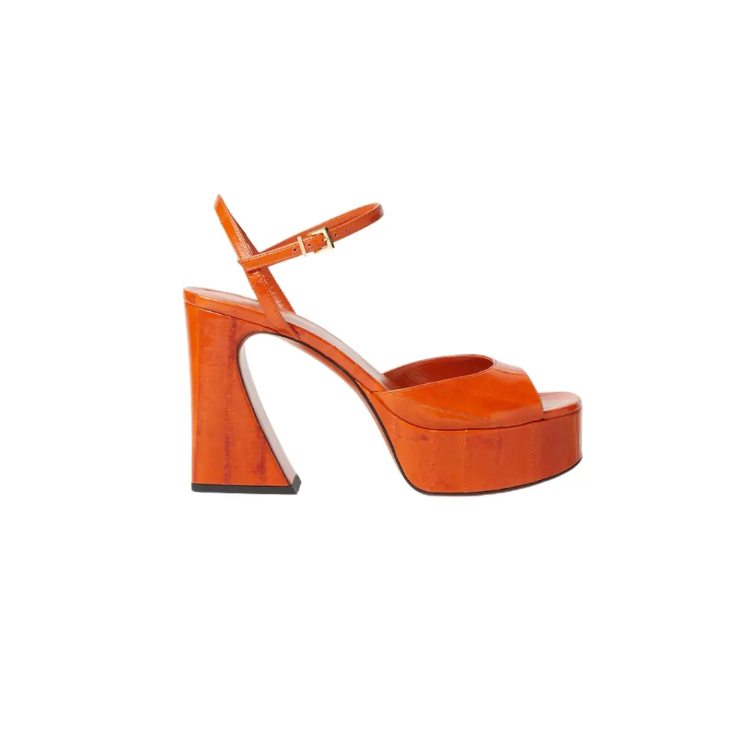 Fendi Arco Orange Hagfish High-Heeled Sandals 2026 | Drip Kickz Fendi Arco Orange Hagfish High-Heeled Sandals