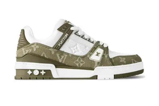 LV Trainer Khaki Green Monogram Denim - 41
