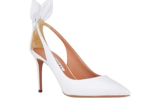 Bow Tie Pump 85 White