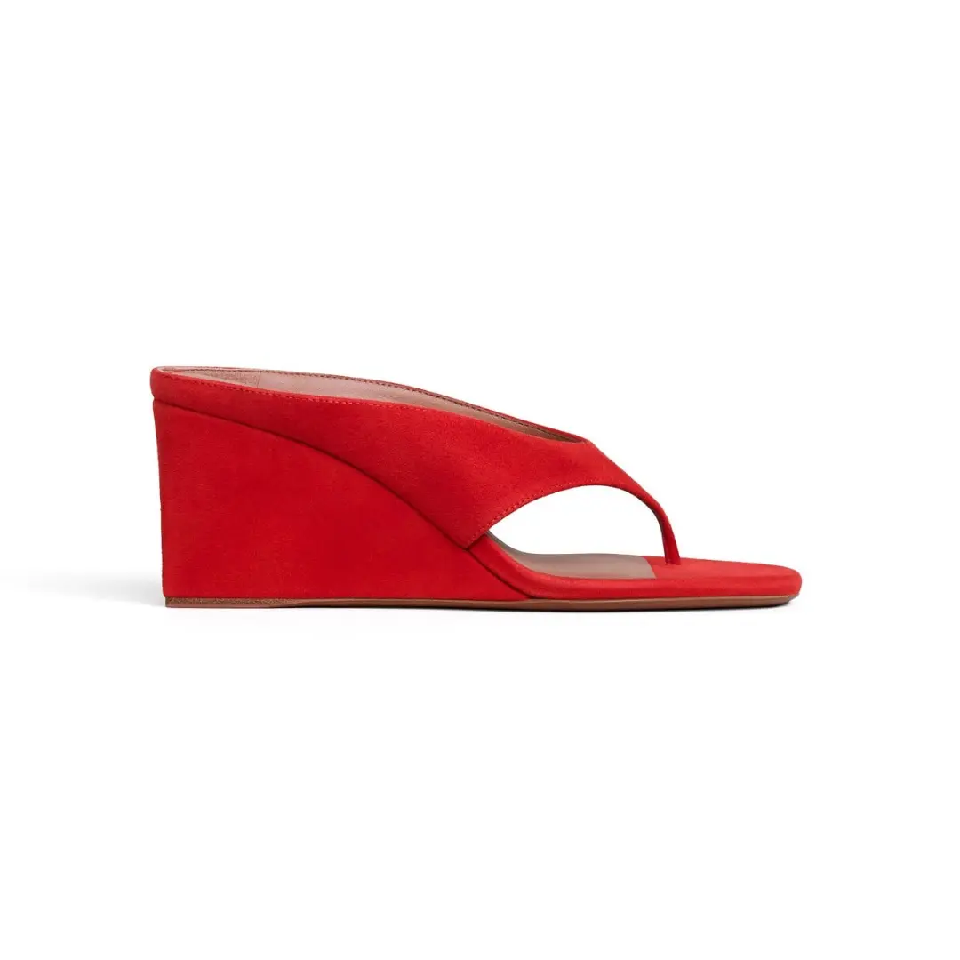 Alaïa Cube Thong Mules Suede Burnt Orange 2026 | Drip Kickz Alaïa Cube Thong Mules Suede Burnt Orange