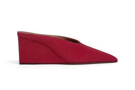 Alaïa Cube Wedge Mules Suede