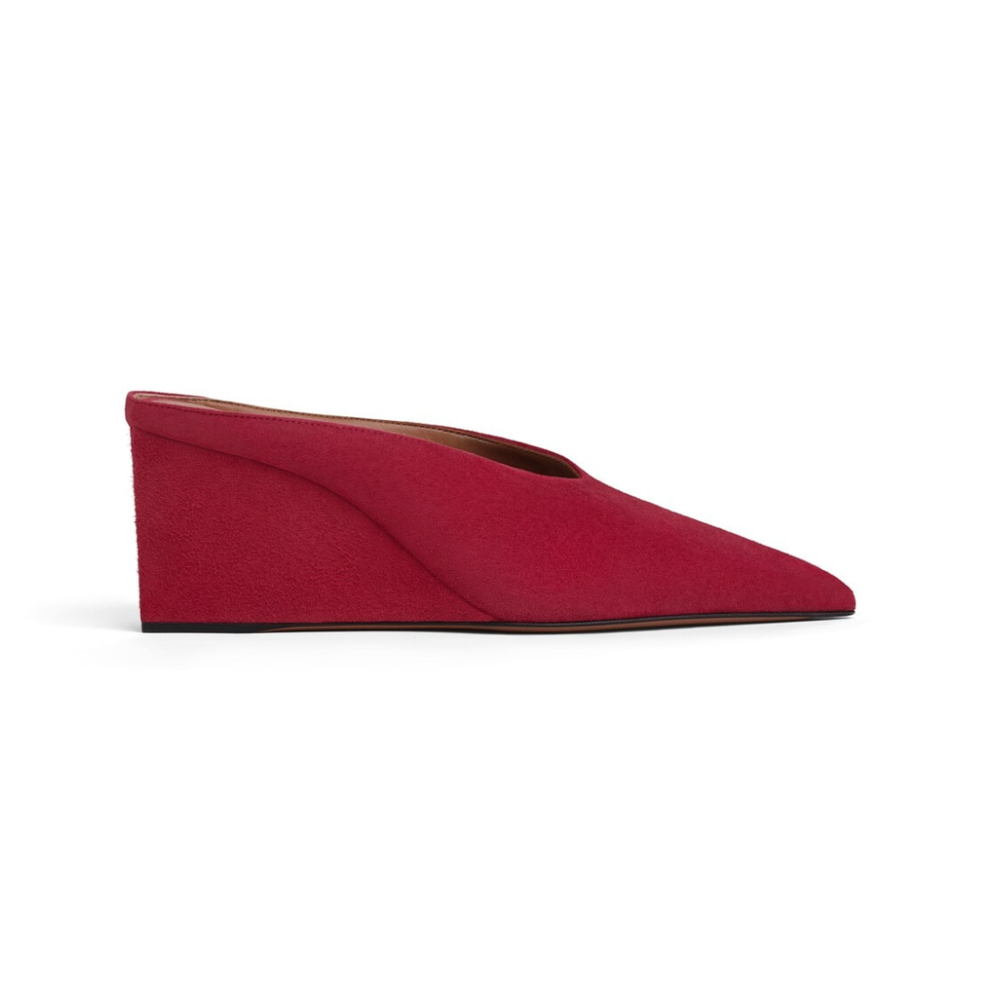 Alaïa Cube Wedge Mules Suede 2026 | Drip Kickz Alaïa Cube Wedge Mules Suede
